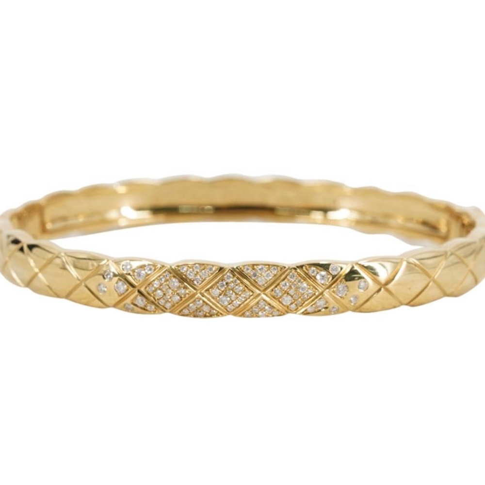 Chanel Coco Crush 18k & .25 ctw Diamond Bangle Bracelet with Box